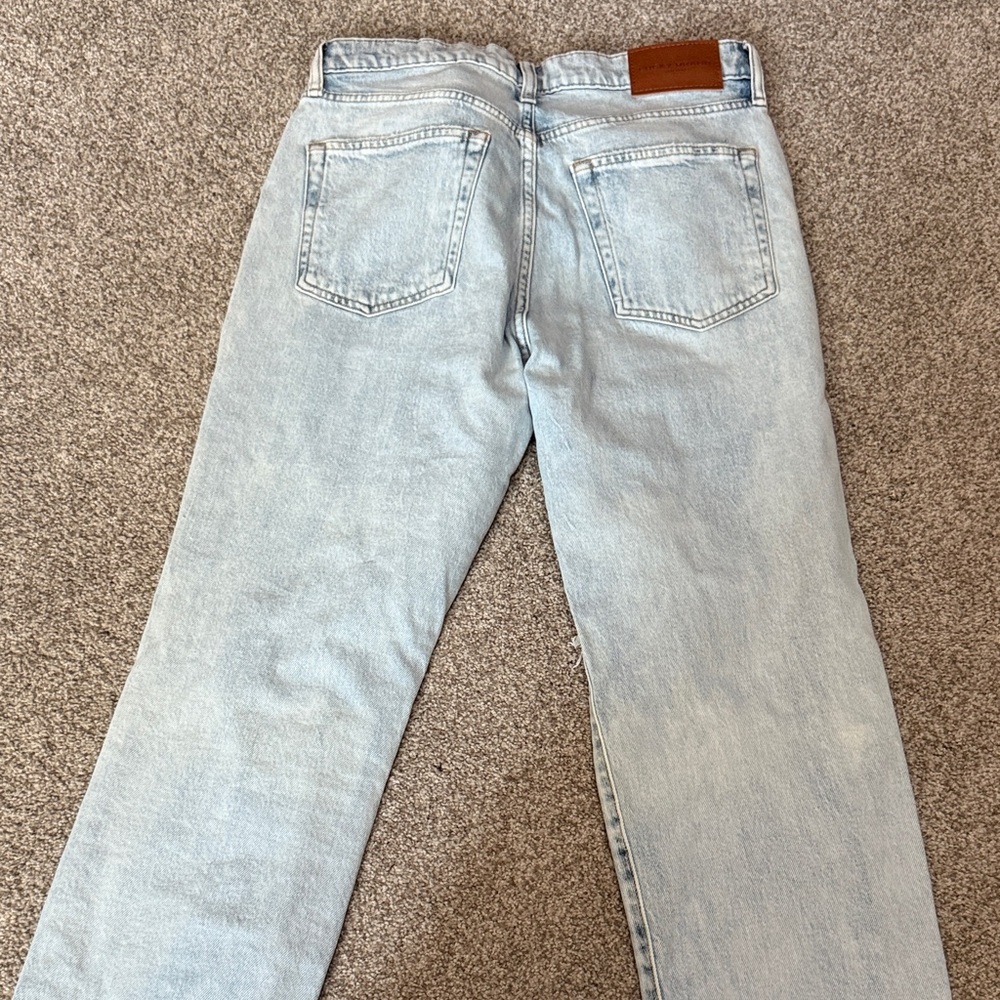 Lucky Brand Light Blue Cropped Jeans 90s loose high rise button fly - Picture 4 of 5